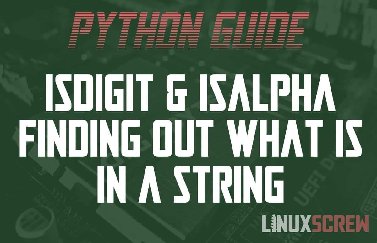 Python isdigit isalpha